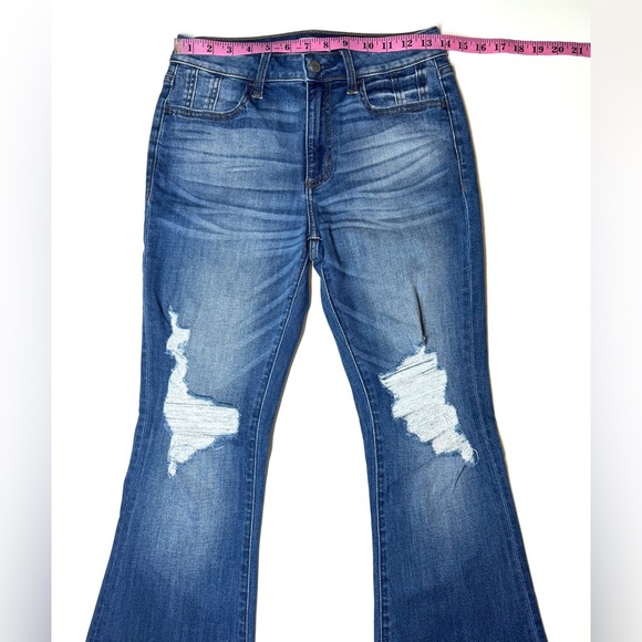 Ceros Women's Blue Flared Jeans Size- 27 - Picture 3 of 9